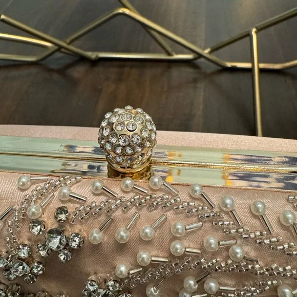 Embellished Floral Pearl Clutch - Picture 2 of 5